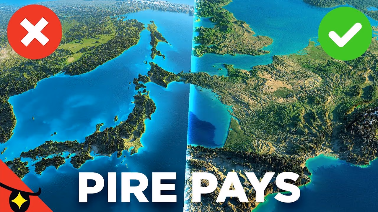8 PAYS à la PIRE GÉOGRAPHIE