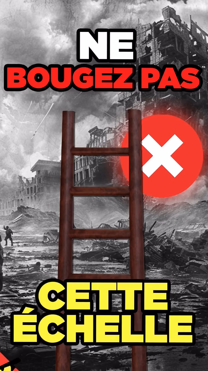Ne déplacez JAMAIS CETTE ÉCHELLE !