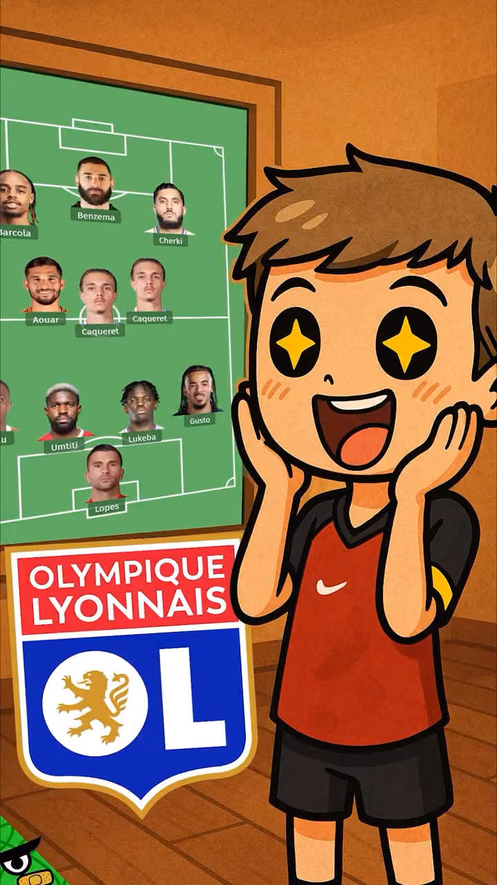 Le 11 de l'OL avec que des Joueurs Formés à Lyon !