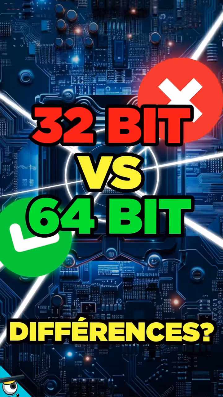 C'est QUOI la DIFFÉRENCE entre 32 et 64 BITS ?