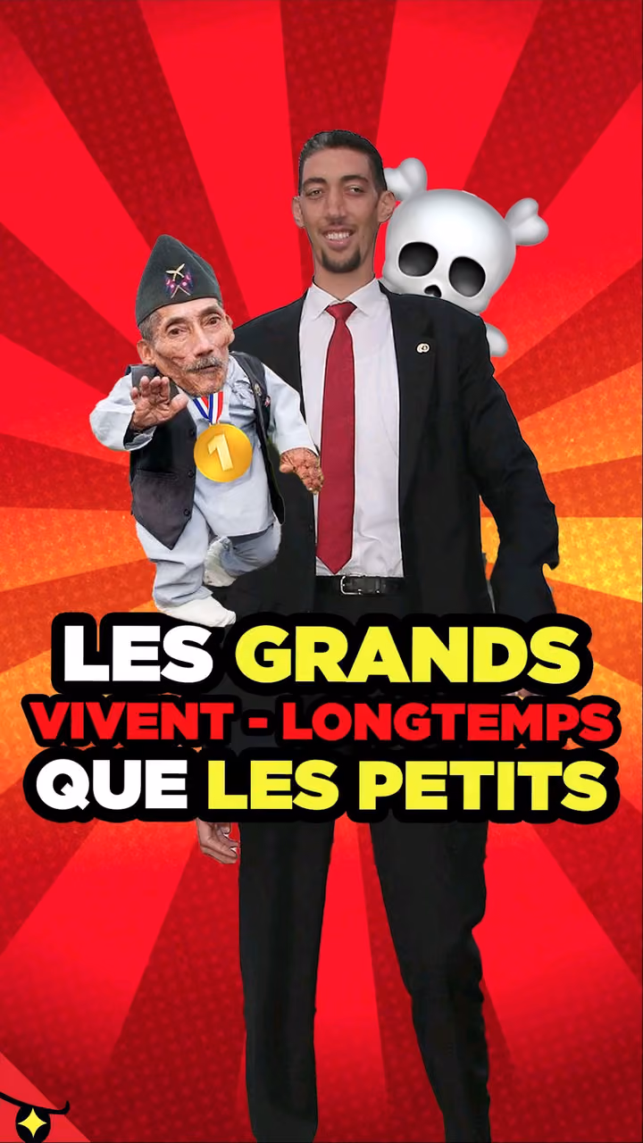 Les GRANDS VIVENT MOINS LONGTEMPS que les PETITS !