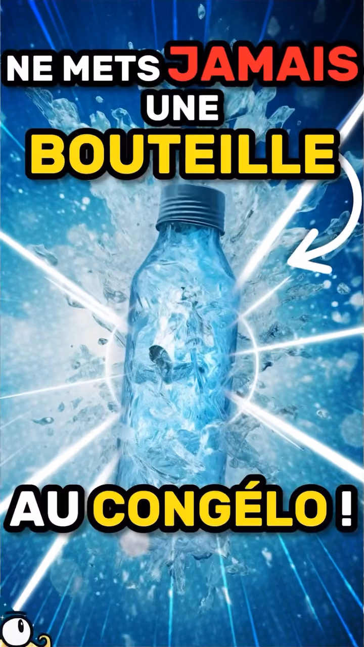 Ne mets JAMAIS une bouteille d’eau au CONGELO !